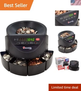 Contatore elettronico selezionatore monete metallo plastica nero 250 monete/min per monete - Foto 1 di 9
