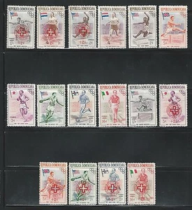 Dominican Republic: 1957; Scott 474-478 + air + set overprint Refugges EBRD03 - Picture 1 of 2