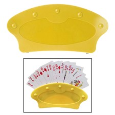 Freihändige Kunststoff Spielkartenhalter Ständer Clip Pokersitz Gelb