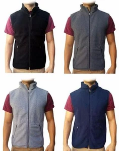 NEW MEN'S WOMEN'S FISHING GOLF WORK ZIPPER PLAIN FLEECE LIGHT WEIGHT VEST - Picture 1 of 12