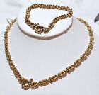 Marcello Pane 18K Gold 6.5Mm Chain Infinity Link 23 Inch Of Necklace & Bracelet