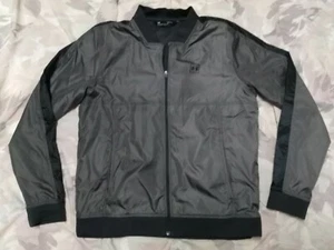 Under Armour Men's Size Large L Fitted Windbreaker Style Gray Track Jacket! - Picture 1 of 3