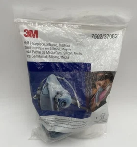 3M Mezzo Facciale Riutilizzabile Silicone Respiratore Medio 7502/37082 - Foto 1 di 4