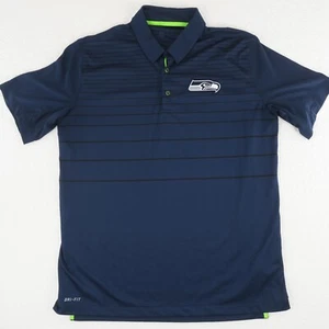 Nike Dri-Fit NFL Onfield Apparel Seattle Seahawks polo manica corta uomo L - Foto 1 di 13