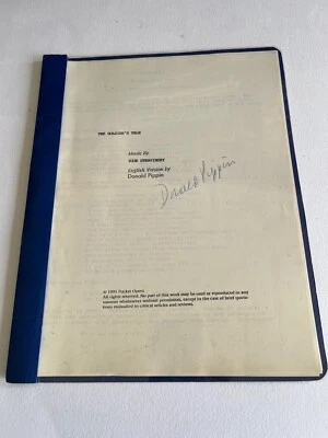 DONALD PIPPIN ~ SIGNED director Pocket Opera Soldier's Tale Stravinsky libretto - Image 1 of 4