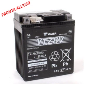 BATTERIA ORIGINALE YUASA YT8ZV 7 ah PRONTA ALL'USO ATTIVATA HONDA SH YAMAHA MT03 - Foto 1 di 3