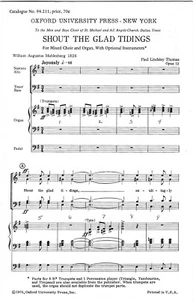 94.211 oxford university press Schout the Glad Tidings for mixed choir and orga - Picture 1 of 1