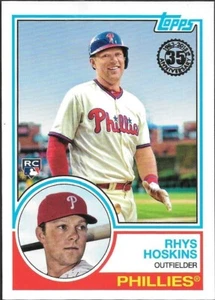2018 Topps Update 1983 Topps Anniversary Insert RC #83-46 Rhys Hoskins Phillies - Imagen 1 de 1