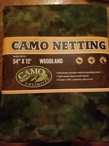 Camo  Unlimited Netting 54" X 12' Woodland - outdoor camouflage material - Picture 1 of 4