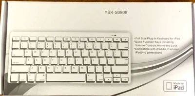 Teclado iPad Air YBK-S0808 iPad Mini iPad-4ta generación -KBD-8PN-W - Imagen 1 de 3
