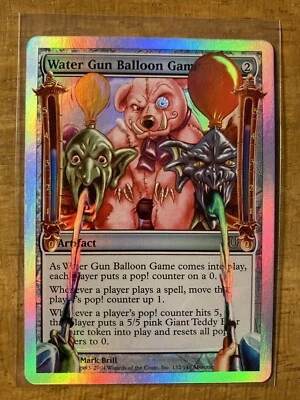 MTG ✨WATER GUN BALLOON GAME FOIL✨Unhinged MINT Rare ARTIFACT 2004 UNPLAYED - Image 1 of 2