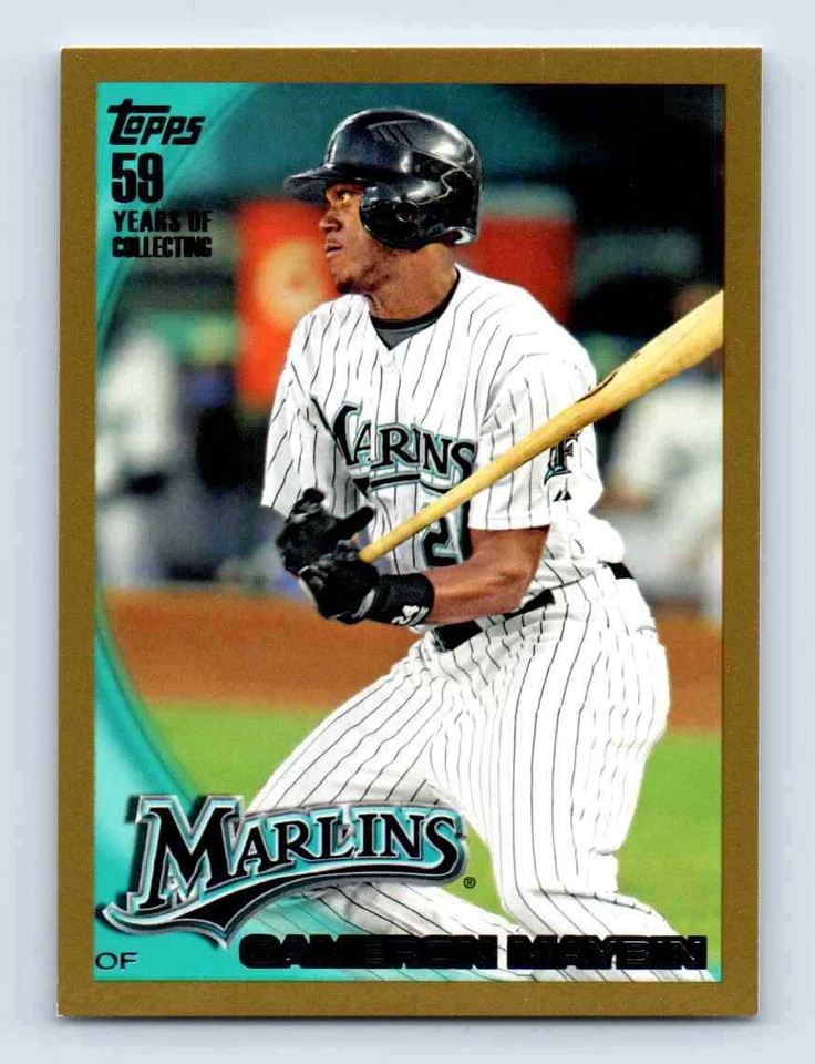 2010 Topps Gold Cameron Maybin 1595/2010 Florida Marlins #352 - Image 1 of 2