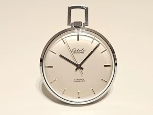 VINTAGE NOS RARE CLASSIC SWISS OPEN FACE MEN'S POCKET WATCH"CADOLA"NEUCHATEL 17J - Picture 1 of 16