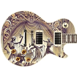 Calcomanía adhesiva de vinilo laminado para guitarra, bajo personalizada 'The Dance Macabre' - Imagen 1 de 6