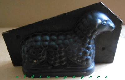 antike Backform Osterlamm Schaf aus Metall - Bild 1 von 4