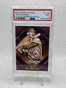 2016 Topps Legacies #LITW Ted Williams /50 (Purple Lasting Imprints) (PSA 9) - Picture 1 of 2