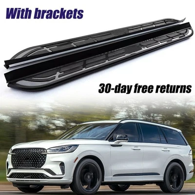 2Pcs Running Boards Nerf Bars Side Steps Fits for Lincoln Aviator U611 2020-2026 - Image 1 of 4