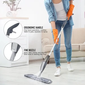 Magic Spray Mop for Wooden Floors with Reusable Microfiber Pads 360-Degree Rotat - Picture 1 of 9