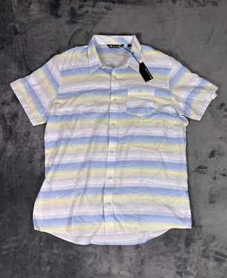 TravisMathew Button Up Shirt XXL Striped Short Sleeve Casual Golf NWT - Image 1 of 4