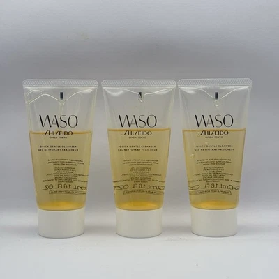 3 X SHISEIDO WASO - LIMPADOR SUAVE RÁPIDO - 1,6 OZ CADA - SEM CAIXA - Imagem 1 de 2