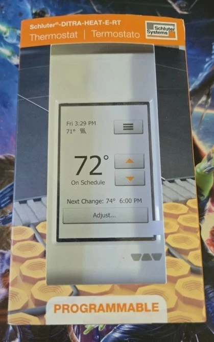 Termostato de piso programable con pantalla táctil Schluter DITRA HEAT E-RT DHERT102/BW Foto 1 de 1