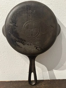 Antique Griswold No. 3 Small Block Logo 709 I Erie PA Cast Iron Skillet Pan - Picture 1 of 12