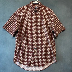 Ralph Lauren Chaps Shirt Linen Blend Geometric Pattern Cultural Button-Down Med - Picture 1 of 7