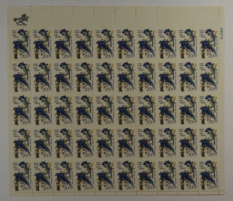 US SCOTT C71 PANE OF 50 JOHN AUDUBON 20 CENT FACE MNH - Image 1 of 1