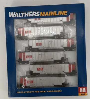 910-55902 Walthers HO 1/87 Kansas City Power & Light 50' Bethgon Coal  6-Car Set - Image 1 of 4