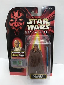 Star Wars Episode 1 Mace Windu CommTech Action Figure New Factory Sealed - Picture 1 of 13