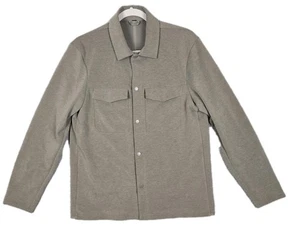 Lululemon Gridliner Fleece Overshirt Shacket LM3DTBS Men's Small Heather Olive - Picture 1 of 19