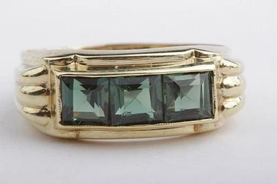 Turmalin Herrenring Gelb Gold 333 8K top!   - Bild 1 von 4