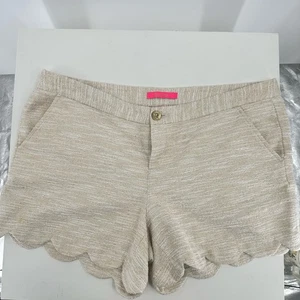 Lilly Pulitzer Buttercup Jakobsmuschel Shorts Größe 14 Gold Elfenbein - Bild 1 von 10