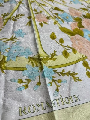 Hermes Carre 90 ROMANTIQUE Silk Scarf Beige near mint gift - Image 1 of 4