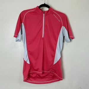 Camiseta deportiva de ciclismo Endura para mujer rosa mediana pulso manga corta 1/4 cremallera transpirable - Imagen 1 de 8