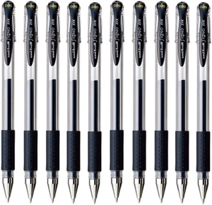 Signo Dx Um-151 Gel Ink Pen - 0.38 Mm - 10 Pcs - Black - Uni Mitsubishi Pencil - Picture 1 of 12