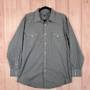 Panhandle Western Shirt Mens Sz 16 Large Loose Pearl Snap Long Sleeves Pockets - Picture 1 of 8