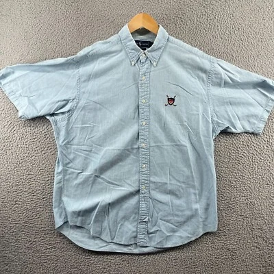 Camisa Polo Ralph Lauren Para Hombre Talla Grande Azul Medio Lavado Denim Cresta Logo ** Foto 1 de 4