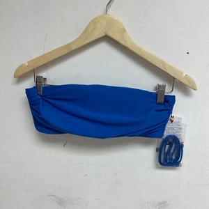 Calia Women's Swim Top Shirred Strapless Bandeau ROYAL BLUE WSA23202 Brand New! - Picture 1 of 13