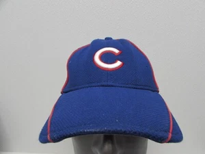 Chicago Cubs Stretch Fit Men's Official Batting Practice Hat M/L RED PIN STRIPED - Picture 1 of 8