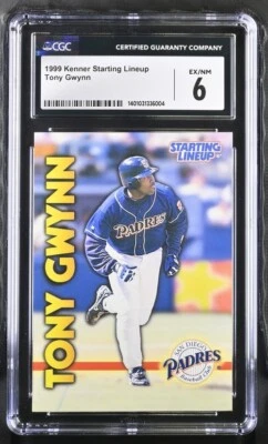 Padres Tony Gwynn 1999 Kenner Starting Lineup CGC Graded 6 Card - Image 1 of 2