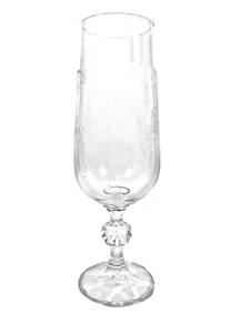 Flautas de champán en cascada de cristal de plomo Bohemia Checoslovaquia 6 3/4" 7 fl. oz - Imagen 1 de 4