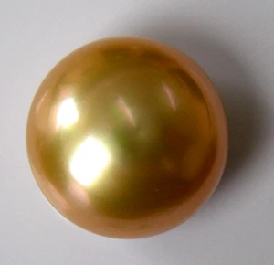 13,9 mm! ORO AUSTRALIANO PERLA MAR DEL SUR SIN PERFORAR 100% SIN TRATAR + CERTIFICADO DISPONIBLE - Imagen 1 de 1