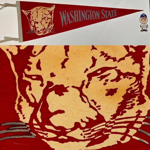 1950s Washington St State Cougars University Pennant 8.5x26.5 College Cover