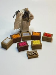 8 CUSTOM FOOD CRATE LOT for 3.75" 1:18 FIGURE STAR WARS GI JOE DIORAMA (G14) - Picture 1 of 11