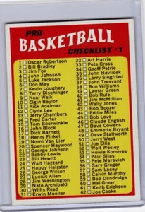 1971-72 Topps Basketball #144 Checklist 1 - Bild 1 von 2