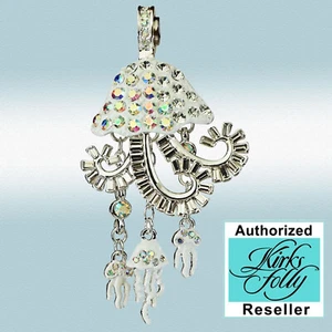 Kirks Folly SUZY THE SEA JELLY Magnetic Enhancer Silvertone/Crystal AB - Bild 1 von 9