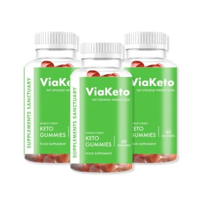 SUPPLEMENTS SANCTUARY Via Keto Fat Utilising Weight Loss Via Keto Brand New&Sealed 180 Gummies(3x 60)