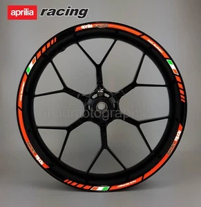 reflective motorcycle wheel decals rim stickers for aprilia Racing RSV tuono - Picture 1 of 6