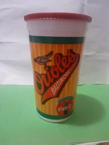 Vintage BALTIMORE ORIOLES 40th ANNIVERSARY ROY ROGERS Plastic Cup W/LID1954-1994 - Picture 1 of 12